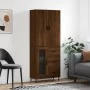 Aparador alto madera contrachapada marrón roble 69,5x34x180 cm by , Sideboards - Ref: Foro24-3195978, Price: 164,51 €, Discou...