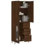 Aparador alto madera contrachapada marrón roble 69,5x34x180 cm by , Sideboards - Ref: Foro24-3195978, Price: 164,51 €, Discou...