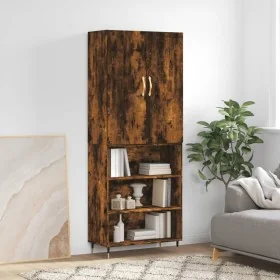 Aparador alto madera contrachapada roble ahumado 69,5x34x180 cm by , Sideboards - Ref: Foro24-3196056, Price: 128,84 €, Disco...