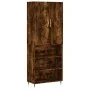 Aparador alto madera contrachapada roble ahumado 69,5x34x180 cm by , Sideboards - Ref: Foro24-3196056, Price: 128,83 €, Disco...