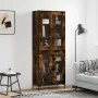 Aparador alto madera contrachapada roble ahumado 69,5x34x180 cm by , Sideboards - Ref: Foro24-3198278, Price: 164,10 €, Disco...