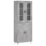 Aparador alto madera contrachapada gris hormigón 69,5x34x180 cm by , Sideboards - Ref: Foro24-3198317, Price: 169,17 €, Disco...
