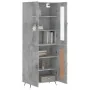 Aparador alto madera contrachapada gris hormigón 69,5x34x180 cm by , Sideboards - Ref: Foro24-3198317, Price: 169,17 €, Disco...