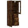Aparador alto madera contrachapada roble ahumado 69,5x34x180 cm von , Sideboards - Ref: Foro24-3198638, Preis: 156,85 €, Raba...