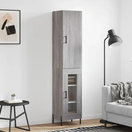 Aparador alto madera contrachapada gris Sonoma 34,5x34x180 cm von , Sideboards - Ref: Foro24-3199055, Preis: 107,53 €, Rabatt: %