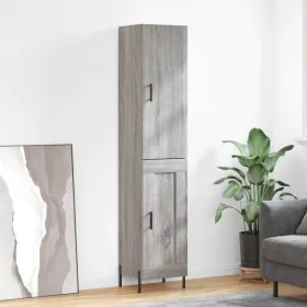 Aparador alto madera contrachapada gris Sonoma 34,5x34x180 cm by , Sideboards - Ref: Foro24-3199119, Price: 106,37 €, Discoun...