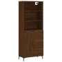 Aparador alto madera contrachapada marrón roble 69,5x34x180 cm by , Sideboards - Ref: Foro24-3190028, Price: 153,39 €, Discou...