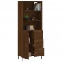 Aparador alto madera contrachapada marrón roble 69,5x34x180 cm by , Sideboards - Ref: Foro24-3190028, Price: 153,39 €, Discou...