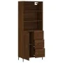 Aparador alto madera contrachapada marrón roble 69,5x34x180 cm by , Sideboards - Ref: Foro24-3190028, Price: 153,39 €, Discou...