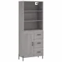 Aparador alto madera contrachapada gris sonoma 69,5x34x180 cm by , Sideboards - Ref: Foro24-3190035, Price: 159,68 €, Discoun...