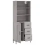 Aparador alto madera contrachapada gris sonoma 69,5x34x180 cm by , Sideboards - Ref: Foro24-3190035, Price: 159,68 €, Discoun...