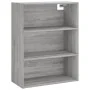 Aparador alto madera contrachapada gris sonoma 69,5x34x180 cm by , Sideboards - Ref: Foro24-3190035, Price: 159,68 €, Discoun...