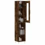 Aparador de madera contrachapada roble ahumado 34,5x34x180 cm von , Sideboards - Ref: Foro24-3199358, Preis: 88,37 €, Rabatt: %