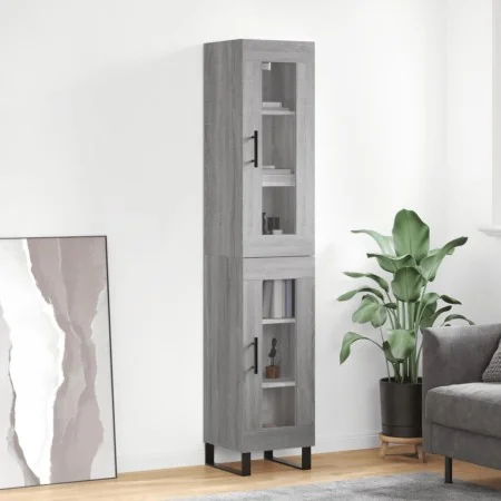 Aparador alto madera contrachapada gris Sonoma 34,5x34x180 cm de , Aparadores - Ref: Foro24-3199455, Precio: 109,72 €, Descue...