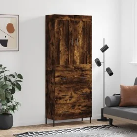 Aparador alto madera contrachapada roble ahumado 69,5x34x180 cm von , Sideboards - Ref: Foro24-3199758, Preis: 173,43 €, Raba...