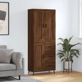Aparador alto madera contrachapada marrón roble 69,5x34x180 cm by , Sideboards - Ref: Foro24-3200024, Price: 189,95 €, Discou...