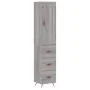 Aparador alto madera contrachapada gris Sonoma 34,5x34x180 cm de , Aparadores - Ref: Foro24-3200175, Precio: 112,14 €, Descue...