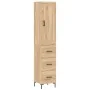 Aparador de madera contrachapada roble Sonoma 34,5x34x180 cm de , Aparadores - Ref: Foro24-3200196, Precio: 118,51 €, Descuen...