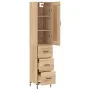 Aparador de madera contrachapada roble Sonoma 34,5x34x180 cm de , Aparadores - Ref: Foro24-3200196, Precio: 118,51 €, Descuen...