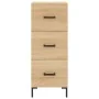 Aparador de madera contrachapada roble Sonoma 34,5x34x180 cm de , Aparadores - Ref: Foro24-3200196, Precio: 118,51 €, Descuen...