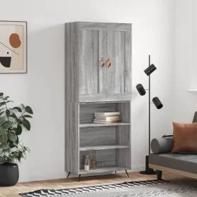 Aparador alto madera contrachapada gris sonoma 69,5x34x180 cm von , Sideboards - Ref: Foro24-3200047, Preis: 122,36 €, Rabatt: %
