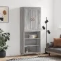 Aparador alto madera contrachapada gris sonoma 69,5x34x180 cm de , Aparadores - Ref: Foro24-3200047, Precio: 122,34 €, Descue...