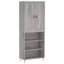 Aparador alto madera contrachapada gris sonoma 69,5x34x180 cm de , Aparadores - Ref: Foro24-3200047, Precio: 122,34 €, Descue...