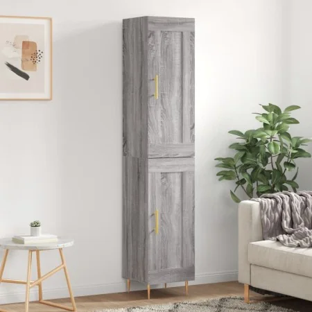 Aparador alto madera contrachapada gris Sonoma 34,5x34x180 cm de , Aparadores - Ref: Foro24-3200447, Precio: 103,83 €, Descue...