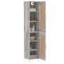 Aparador alto madera contrachapada gris Sonoma 34,5x34x180 cm de , Aparadores - Ref: Foro24-3200447, Precio: 103,83 €, Descue...