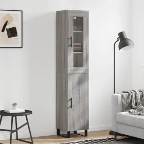 Aparador alto madera contrachapada gris Sonoma 34,5x34x180 cm von , Sideboards - Ref: Foro24-3199199, Preis: 123,54 €, Rabatt: %