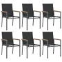 Sillas de jardín 6 uds textilene y acero negro 55x61,5x90 cm de , Sillas de jardín - Ref: Foro24-3187086, Precio: 271,33 €, D...