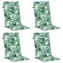 Cojines de silla de respaldo alto 4 uds tela estampado de hojas by , Cushions for chairs and sofas - Ref: Foro24-361245, Pric...