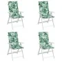 Cojines de silla de respaldo alto 4 uds tela estampado de hojas by , Cushions for chairs and sofas - Ref: Foro24-361245, Pric...