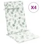 Cojines silla respaldo alto 4 uds tela Oxford estampado hojas de , Cojines para sillas y sofás - Ref: Foro24-361929, Precio: ...