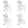 Cojines silla respaldo alto 4 uds tela Oxford estampado hojas de , Cojines para sillas y sofás - Ref: Foro24-361929, Precio: ...