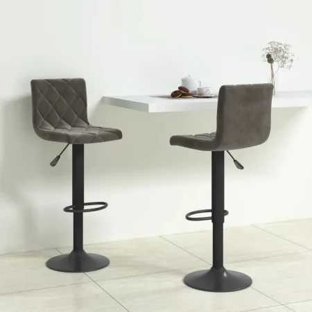 Taburetes de cocina 2 unidades terciopelo gris oscuro de , Taburetes de cocina - Ref: Foro24-333732, Precio: 127,68 €, Descue...