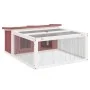 Conejera de madera maciza de pino moca 117,5x97x47,5 cm by , Cages and habitats for small animals - Ref: Foro24-172288, Price...