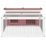 Conejera de madera maciza de pino moca 117,5x97x47,5 cm by , Cages and habitats for small animals - Ref: Foro24-172288, Price...
