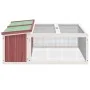 Conejera de madera maciza de pino moca 117,5x97x47,5 cm by , Cages and habitats for small animals - Ref: Foro24-172288, Price...