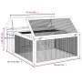 Conejera de madera maciza de pino moca 117,5x97x47,5 cm by , Cages and habitats for small animals - Ref: Foro24-172288, Price...
