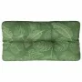 Cojín para palés tela estampado de hojas 80x40x12 cm de , Cojines para sillas y sofás - Ref: Foro24-360620, Precio: 28,59 €, ...