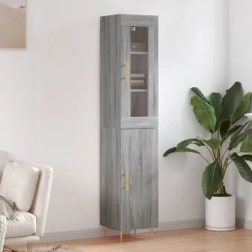 Aparador alto madera contrachapada gris Sonoma 34,5x34x180 cm von , Sideboards - Ref: Foro24-3199167, Preis: 94,76 €, Rabatt: %