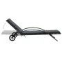 Tumbona con cojín y ruedas ratán sintético gris antracita by , Loungers - Ref: Foro24-47746, Price: 156,57 €, Discount: %