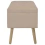 Banco con compartimento de terciopelo beige 80 cm de , Bancos para recibidores y almacenamiento - Ref: Foro24-329933, Precio:...