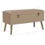 Banco con compartimento de terciopelo beige 80 cm de , Bancos para recibidores y almacenamiento - Ref: Foro24-329933, Precio:...