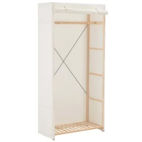 Armario de tela blanco 79x40x170 cm by , Wardrobes - Ref: Foro24-248192, Price: 96,01 €, Discount: %