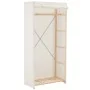 Armario de tela blanco 79x40x170 cm de , Armarios roperos - Ref: Foro24-248192, Precio: 98,20 €, Descuento: %