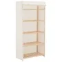 Armario de tela blanco 79x40x170 cm de , Armarios roperos - Ref: Foro24-248190, Precio: 119,17 €, Descuento: %