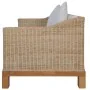 Sofá de 2 plazas con cojines ratán natural by , Sofas - Ref: Foro24-283076, Price: 563,76 €, Discount: %