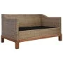 Sofá de 2 plazas con cojines ratán natural by , Sofas - Ref: Foro24-283076, Price: 563,76 €, Discount: %